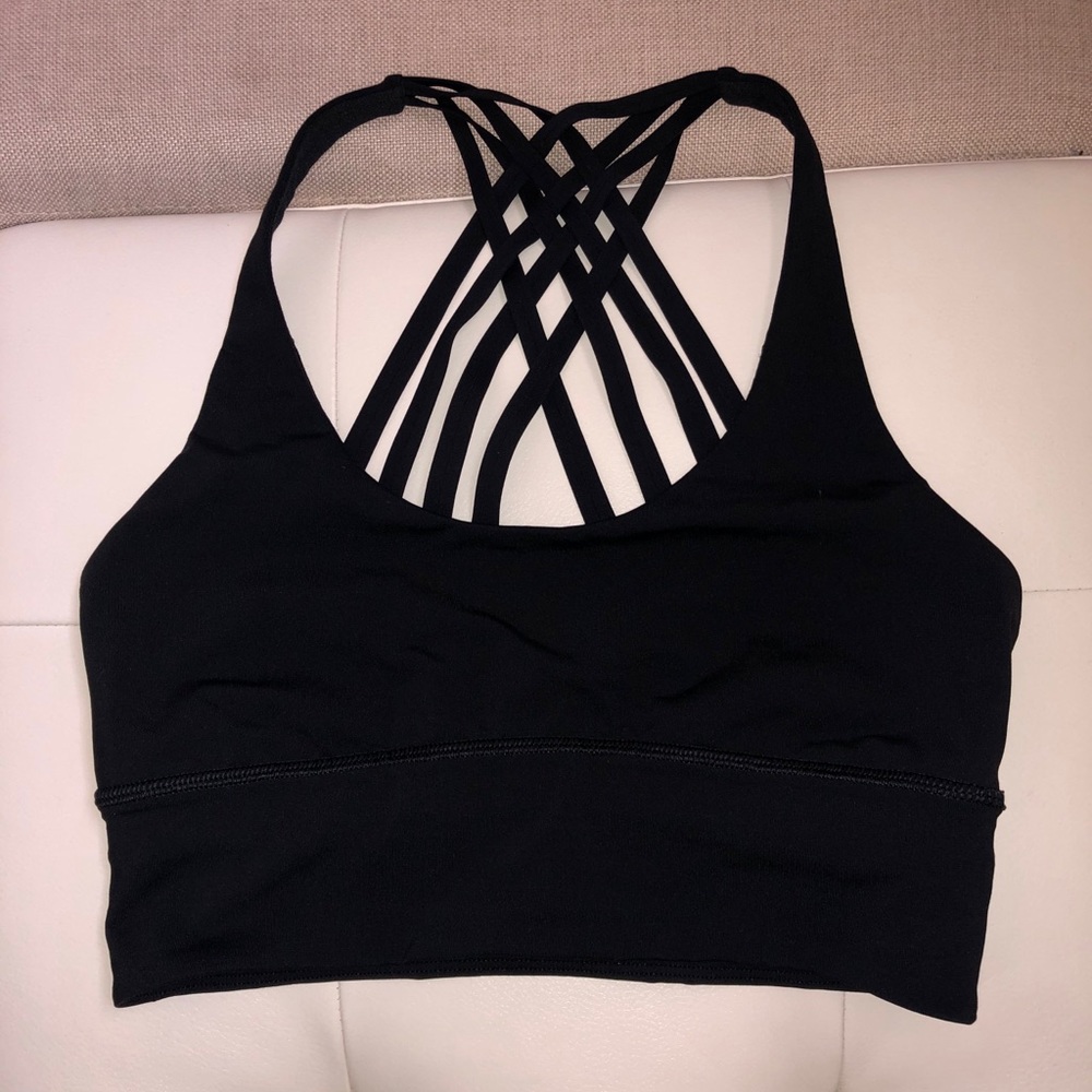 lululemon black free to be moved bra